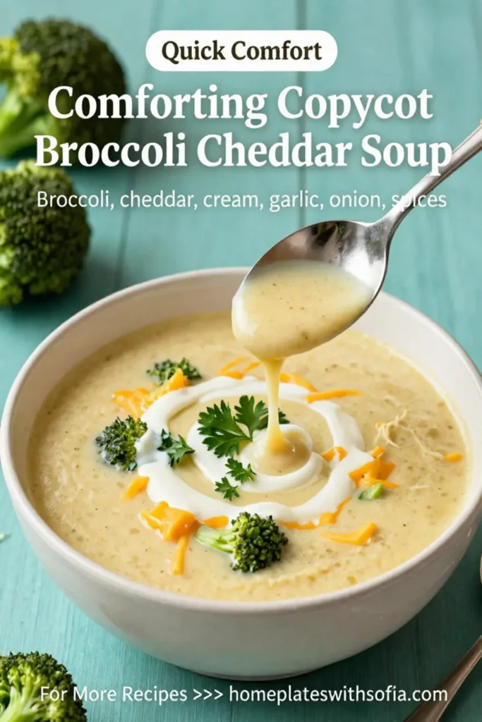 Comforting Copycat Panera Broccoli Cheddar Soup