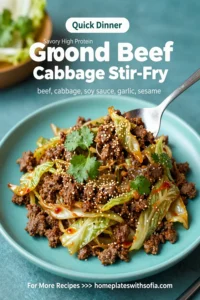 Savory High Protein Ground Beef Cabbage Stir-Fry