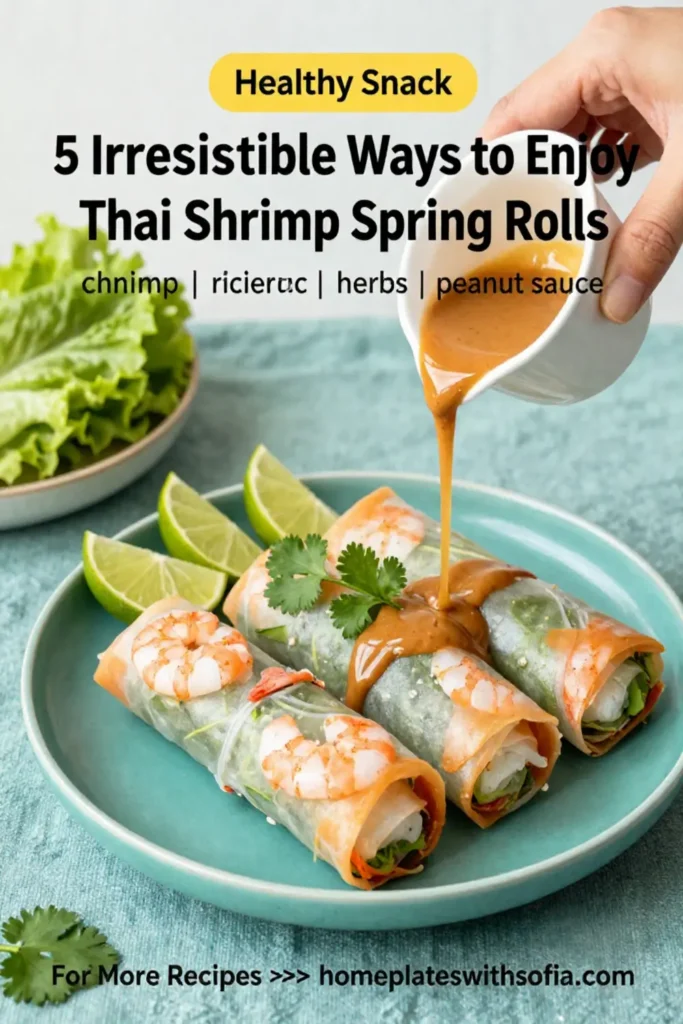 5 Irresistible Ways to Enjoy Thai Shrimp Spring Rolls