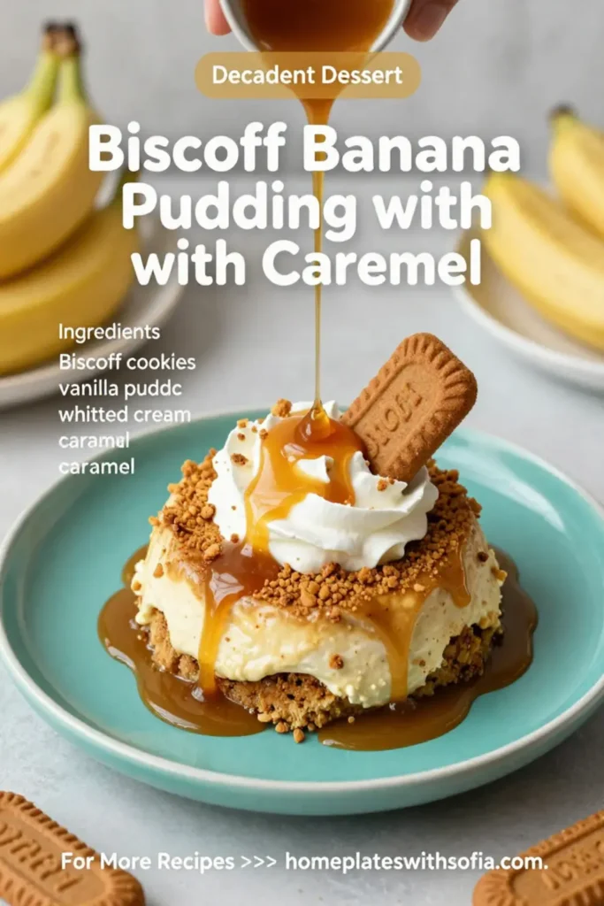 Biscoff Banana Pudding with Caramel