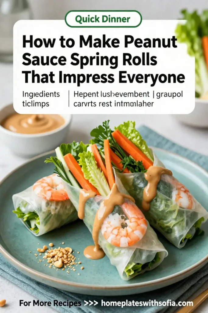 How to Make Peanut Sauce Spring Rolls That Impress Everyone