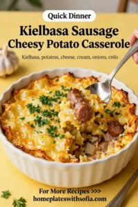 Kielbasa Sausage Cheesy Potato Casserole