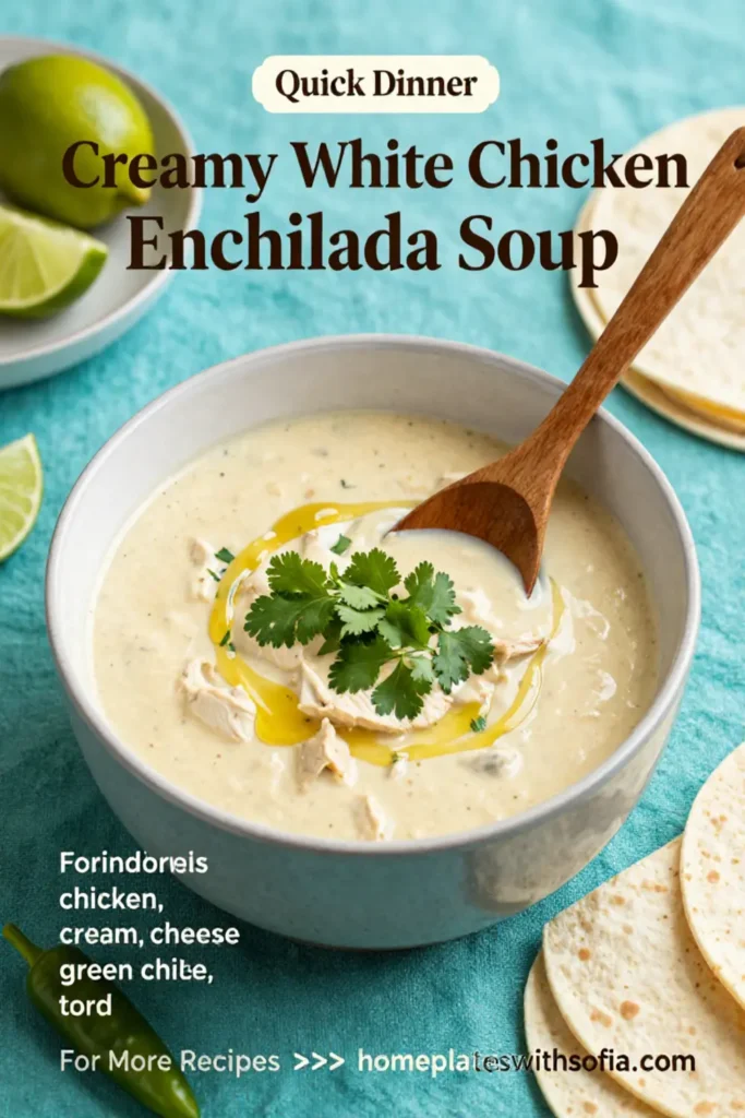 Creamy White Chicken Enchilada Soup