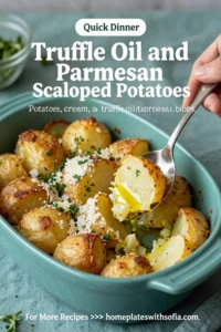 Scalloped Potatoes: Truffle Oil and Parmesan Scalloped Potatoes in 40 Minutes