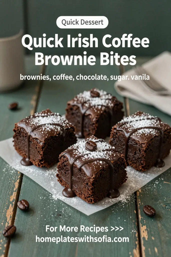 Quick Irish Coffee Brownie Bites