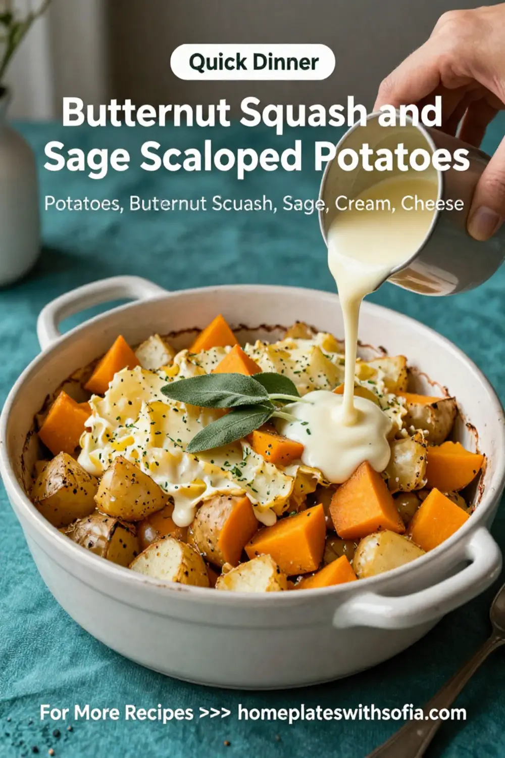Scalloped Potatoes: Butternut Squash and Sage Scalloped Potatoes in 40 Minutes