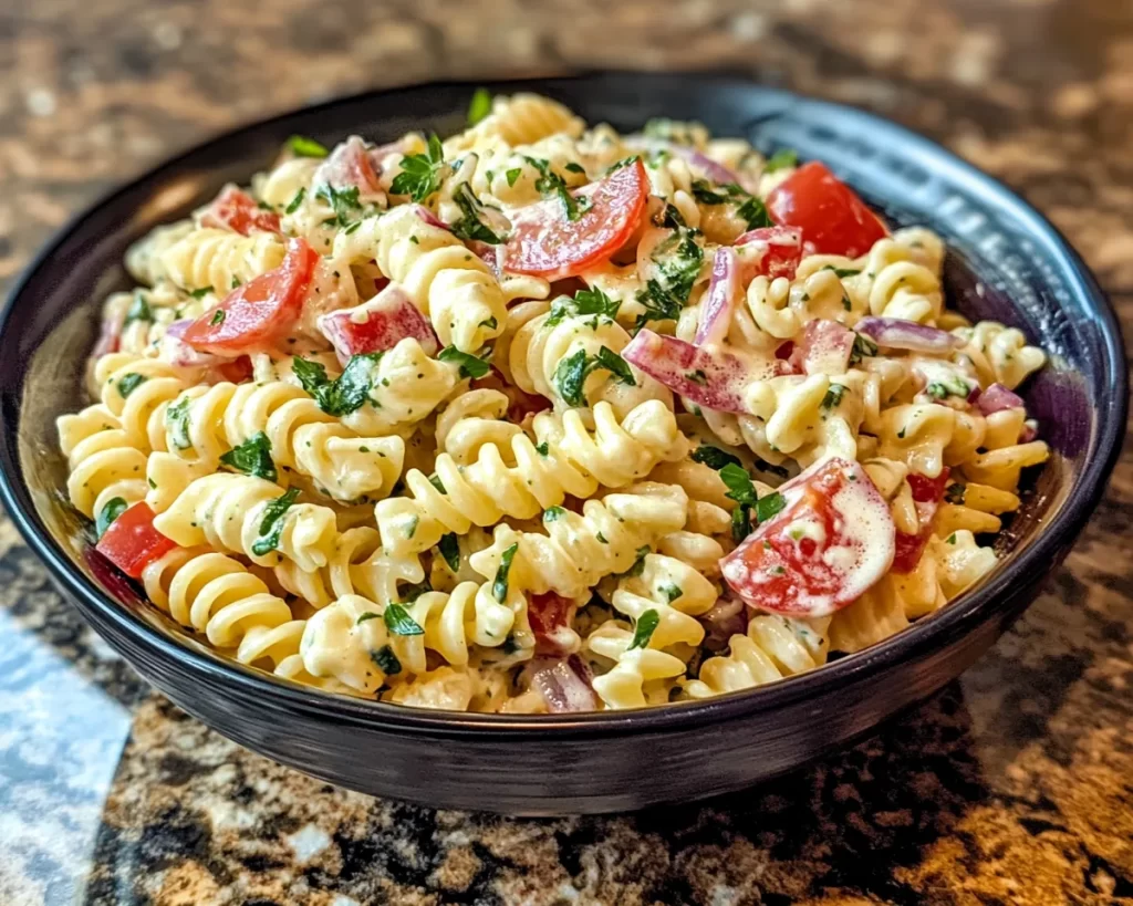 Pasta Salad Recipes: Cold BLT Pasta Salad With Creamy Ranch in 20 Minutes