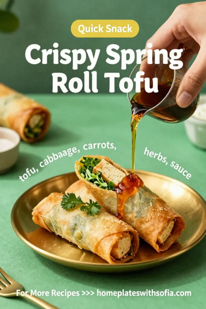 Crispy Spring Roll Tofu Delights: A Vegan Appetizer Recipe You’ll Love!
