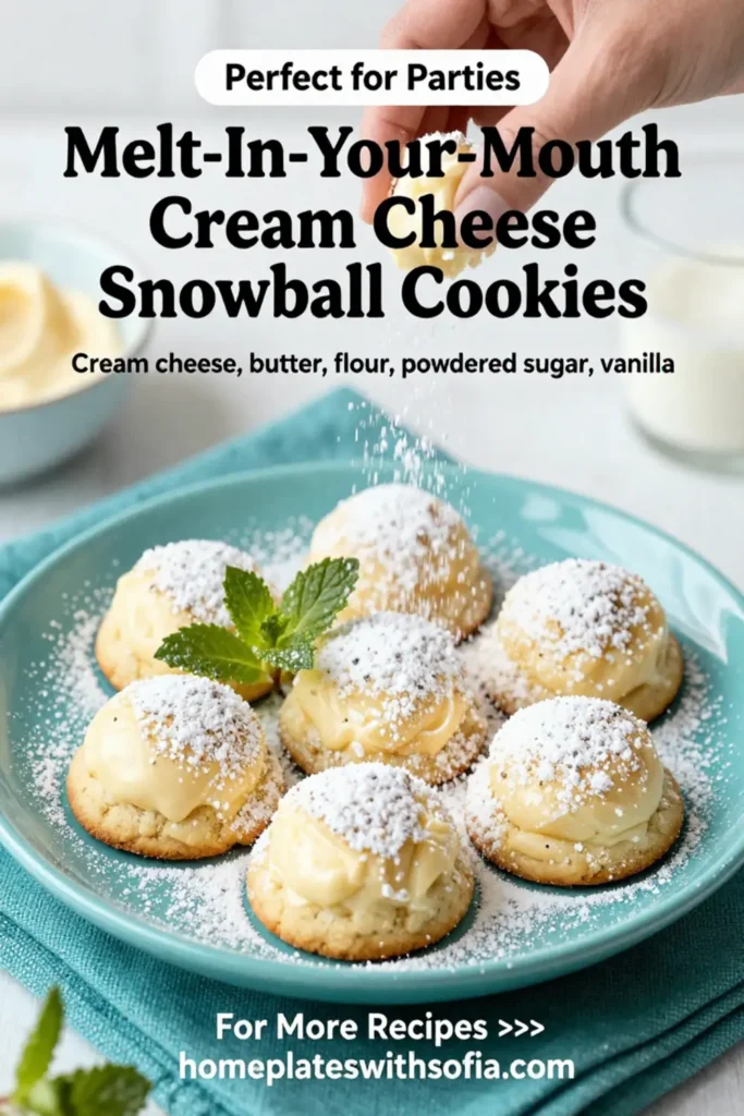 Melt-In-Your-Mouth Cream Cheese Snowball Cookies