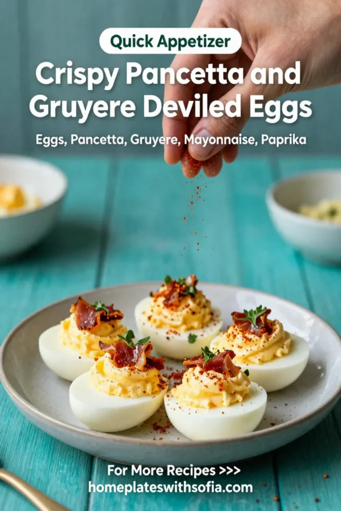 Deviled Eggs: Crispy Pancetta and Gruyere Deviled Eggs in 20 Minutes