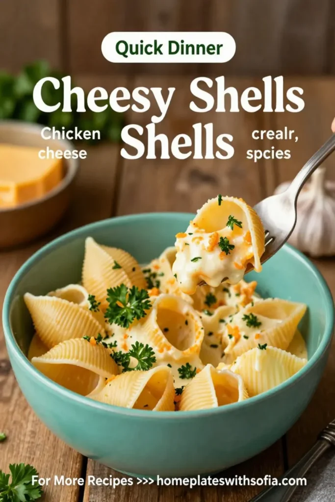 Cheesy Chicken Shells — The Ultimate Creamy, Comforting Pasta Bake