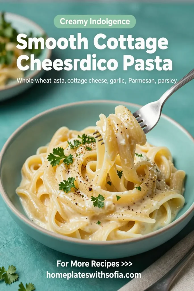 Smooth Cottage Cheese Alfredo Pasta
