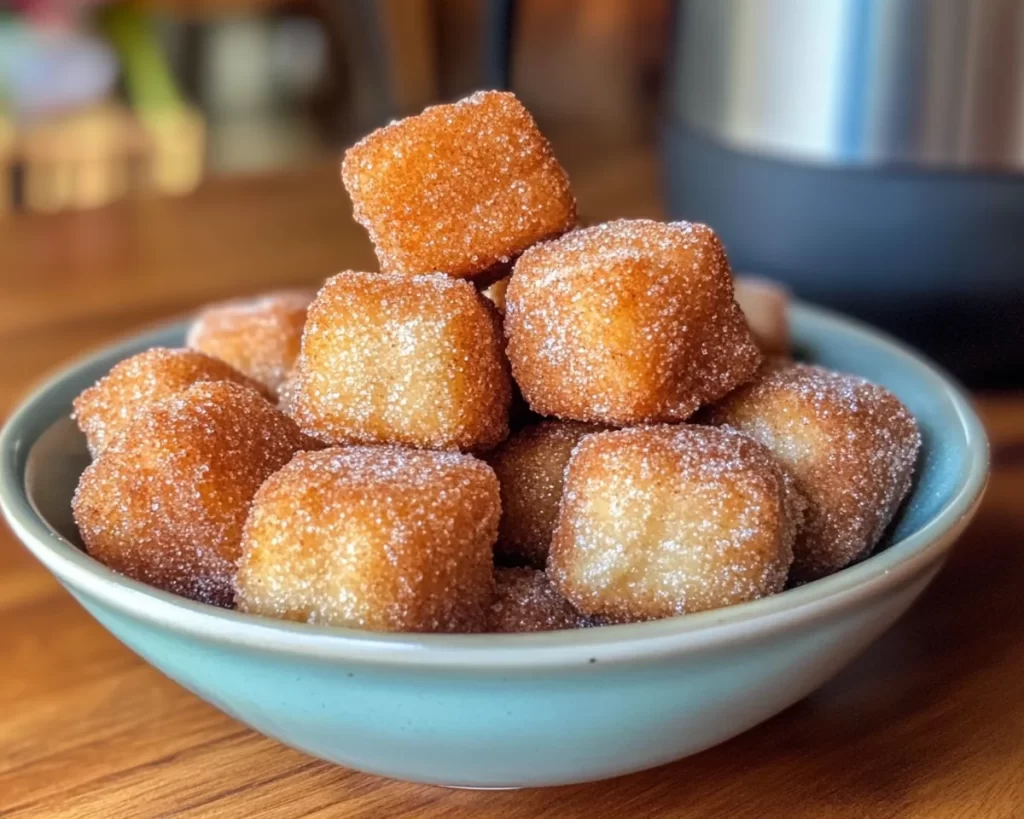 Dessert Recipes: Air Fryer Cinnamon Sugar Churro Bites in 15 Minutes