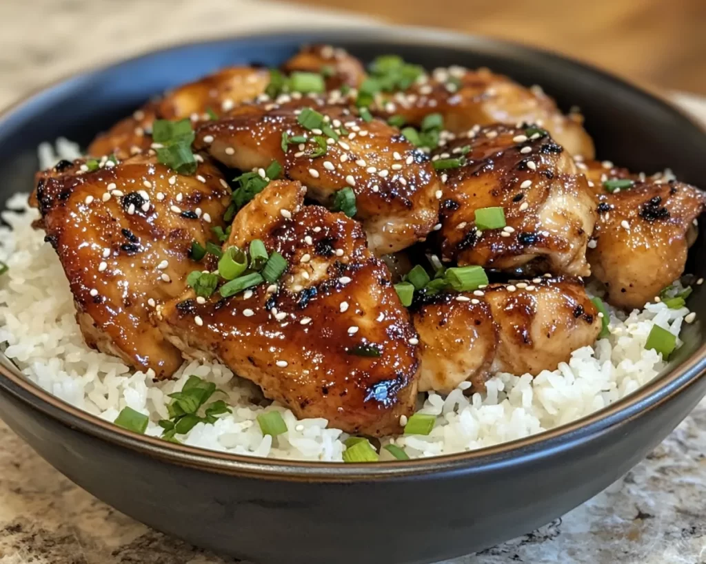 Chicken Thigh Recipes: Sticky Teriyaki Chicken Thighs With Jasmine Rice in 30 Minutes