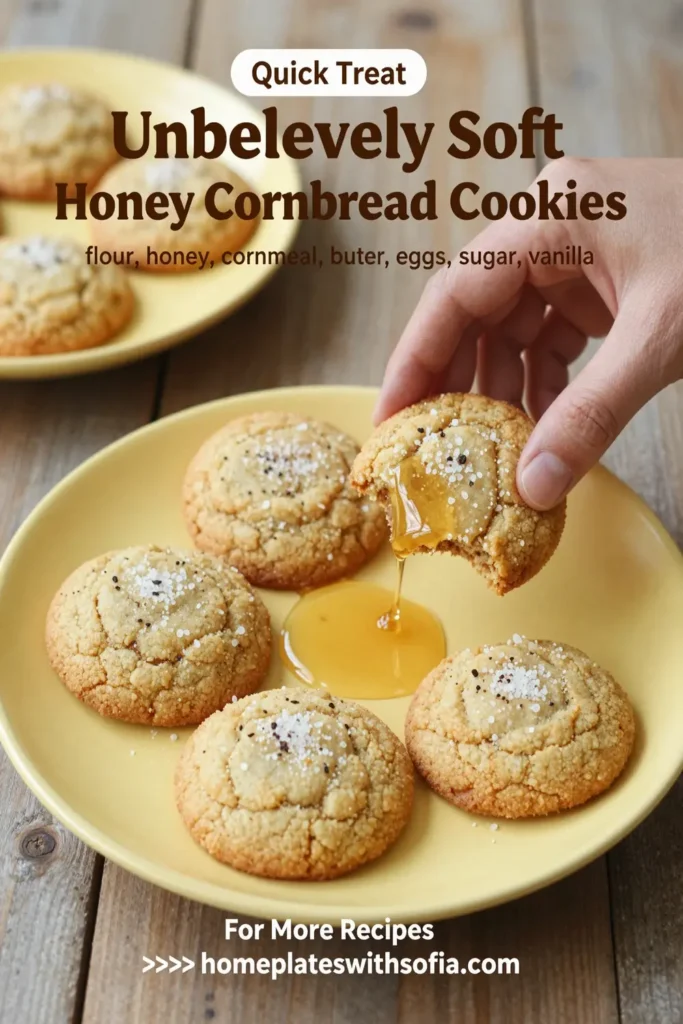 Unbelievably Soft Honey Cornbread Cookies