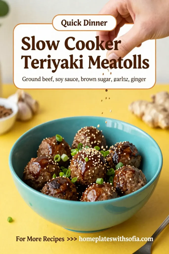 Slow Cooker Teriyaki Meatballs