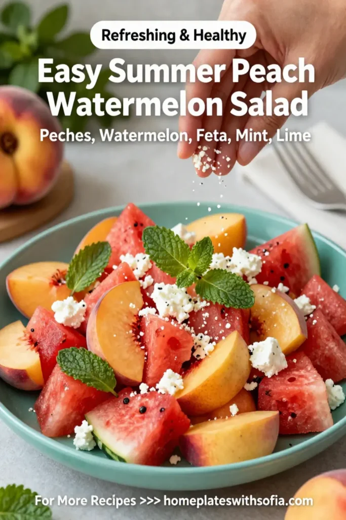 Easy Summer Peach Watermelon Salad