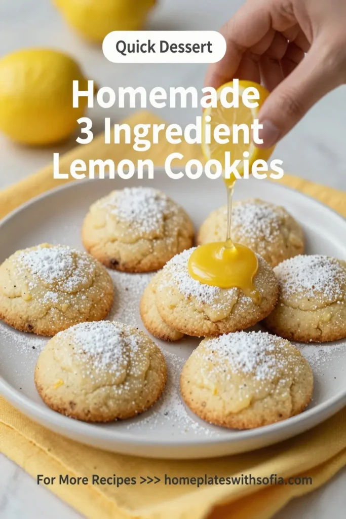 Homemade 3 Ingredient Lemon Cookies