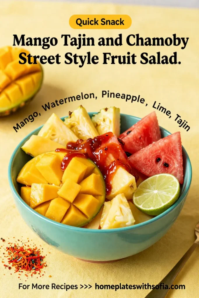 Fruit Salad: Mango Tajin and Chamoy Street Style Fruit Salad in 10 Minutes