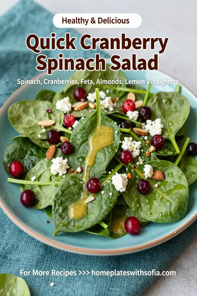 Quick Cranberry Spinach Salad