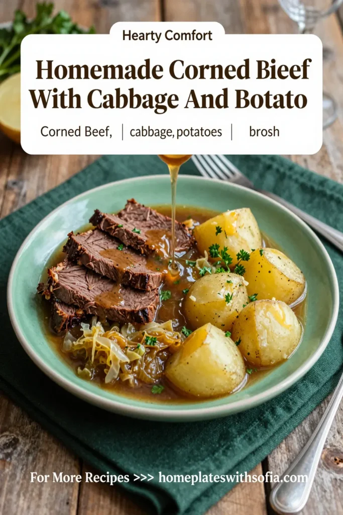 Homemade Corned Beef With Cabbage And Potato
