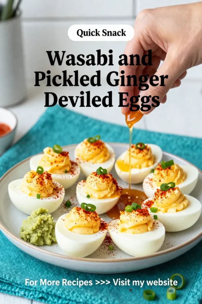 Deviled Eggs: Wasabi and Pickled Ginger Deviled Eggs in 20 Minutes