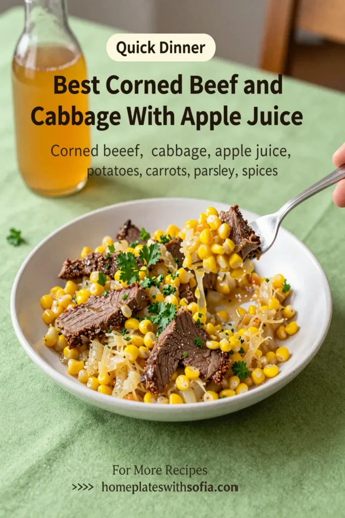 Best Corned Beef And Cabbage With Apple Juice