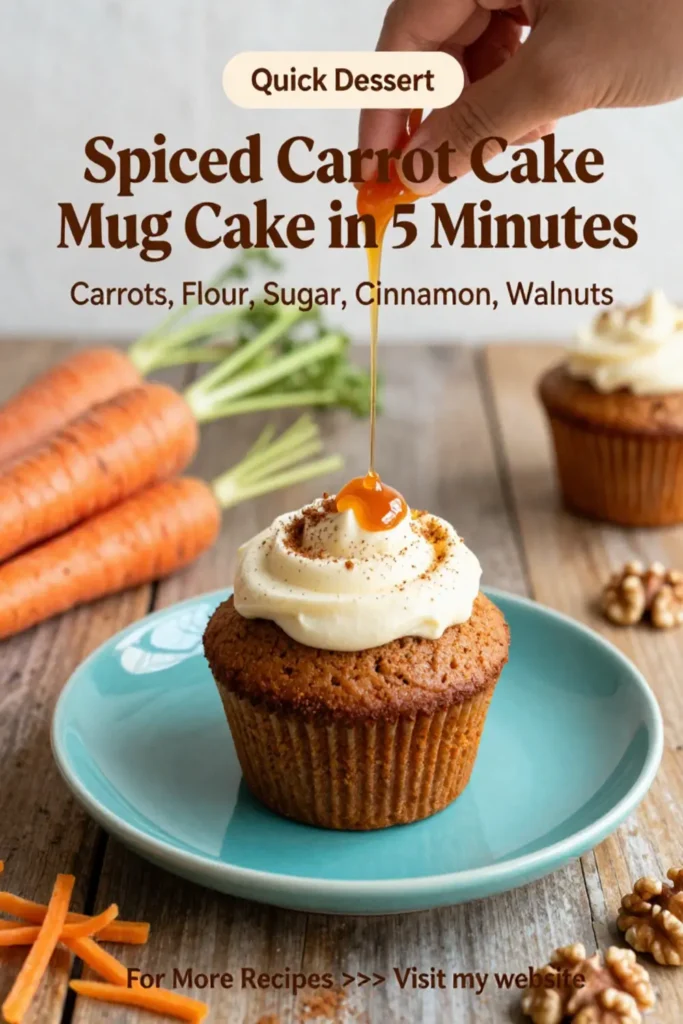 Carrot Cake: Spiced Carrot Cake Mug Cake in 5 Minutes
