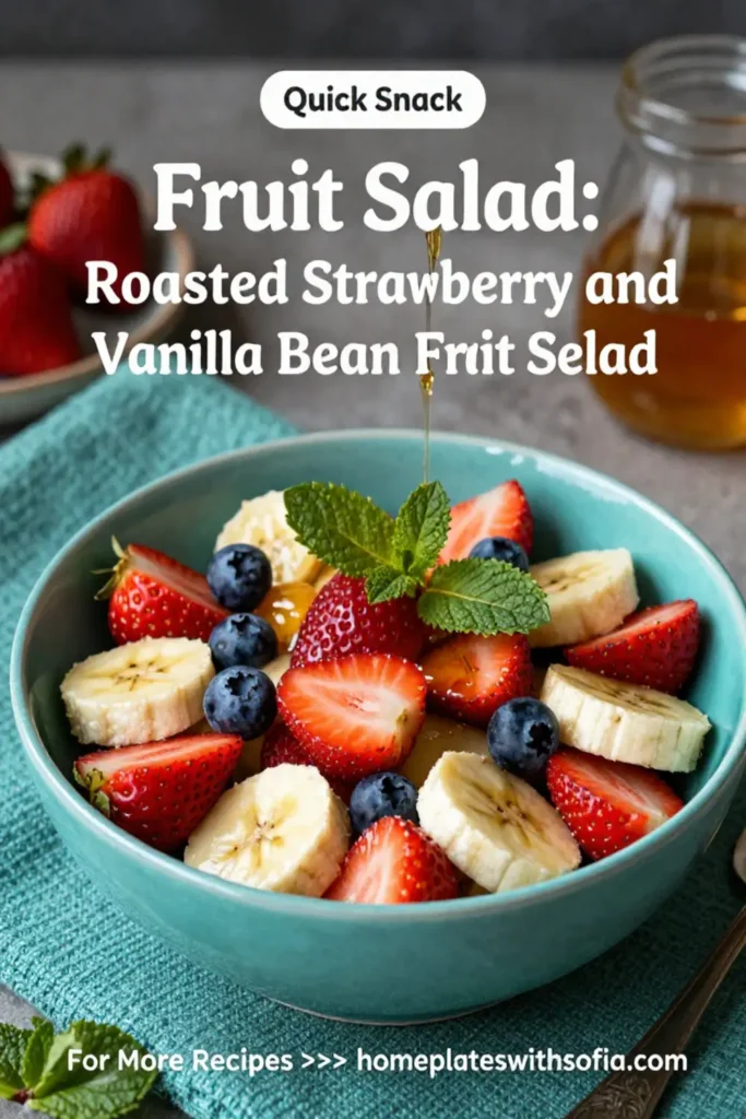 Fruit Salad: Roasted Strawberry and Vanilla Bean Fruit Salad in 15 Minutes