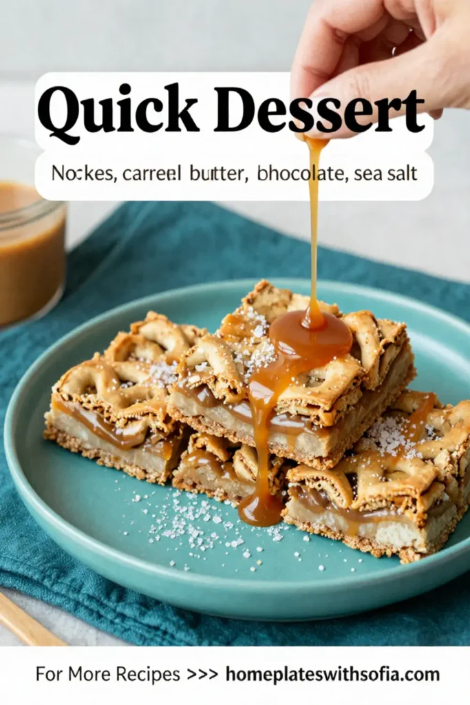 No Bake Salted Caramel Pretzel Bars