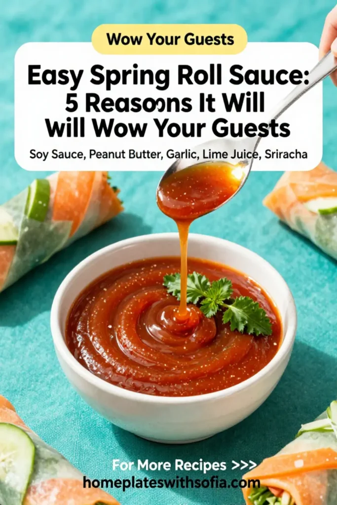 Easy Spring Roll Sauce: 5 Reasons It Will Wow Your Guests