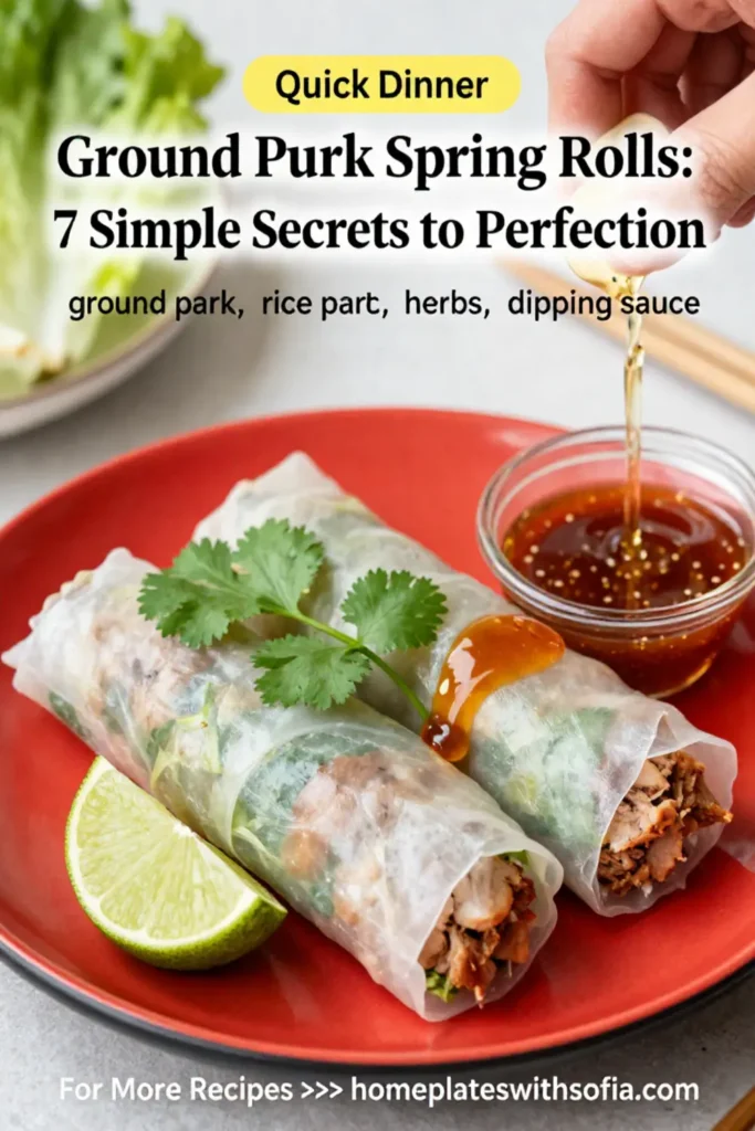 Ground Pork Spring Rolls: 7 Simple Secrets to Perfection