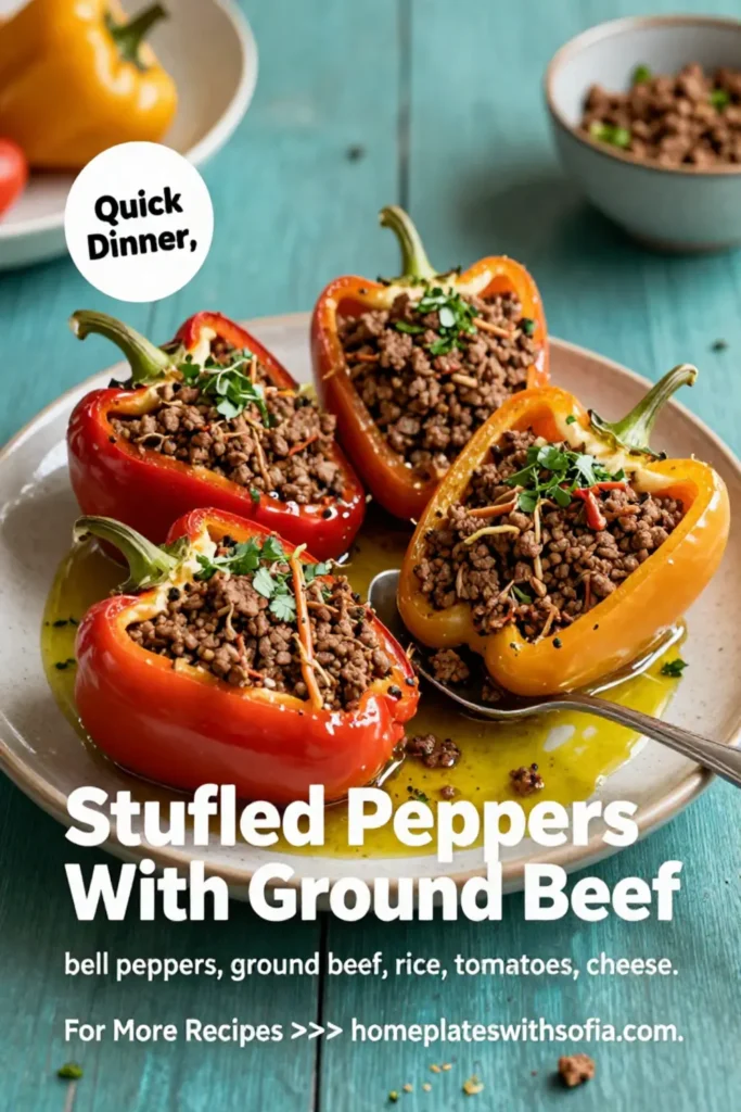 Stuffed Peppers With Ground Beef