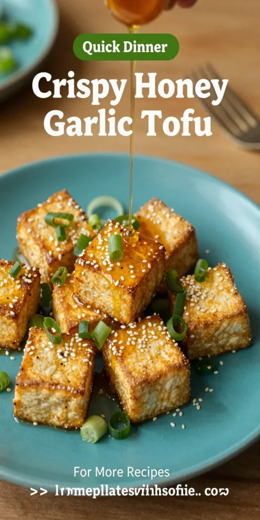 Crispy Honey Garlic Tofu