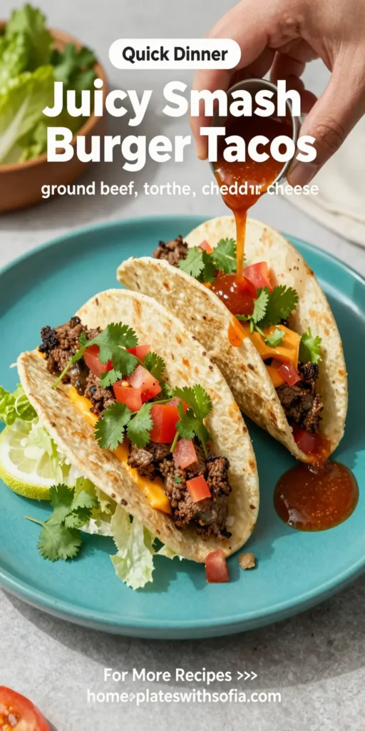 Juicy Smash Burger Tacos