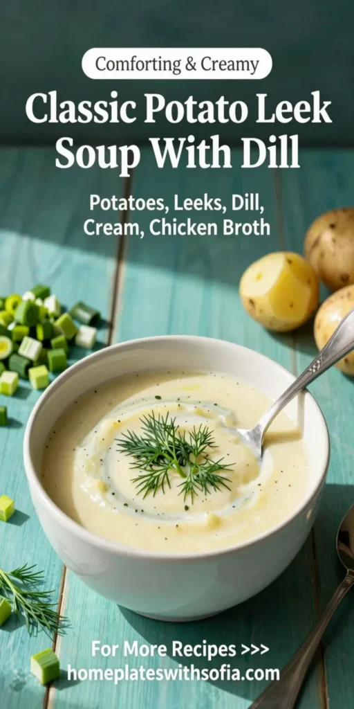 Classic Potato Leek Soup With Dill