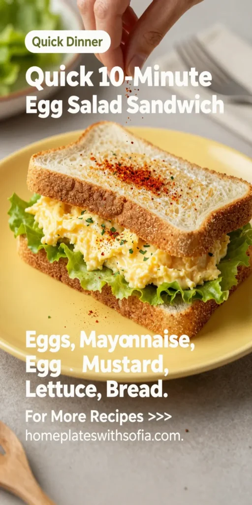 Quick 10-Minute Egg Salad Sandwich