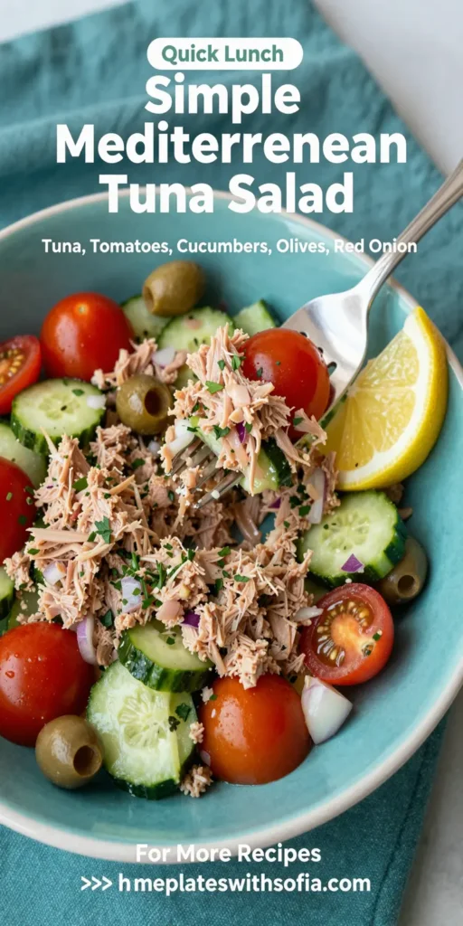 Simple Mediterranean Tuna Salad