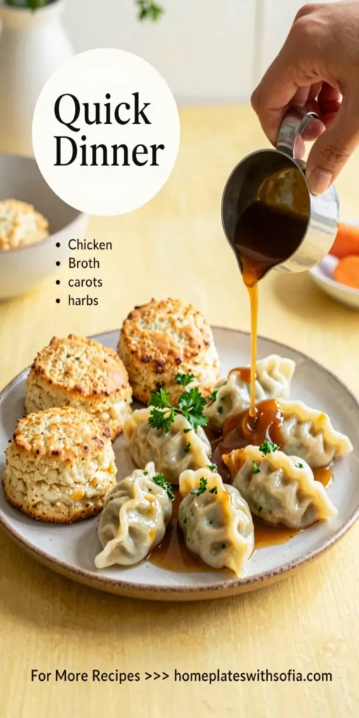 Easy Chicken and Dumplings with Biscuits