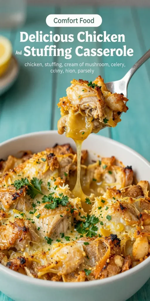 Delicious Chicken And Stuffing Casserole