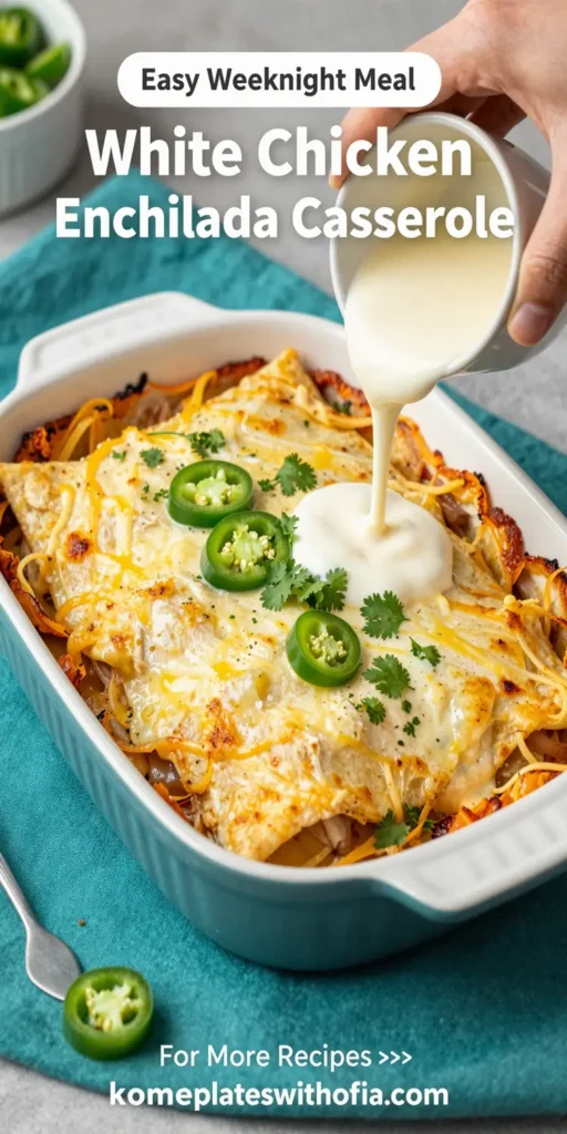 White Chicken Enchilada Casserole