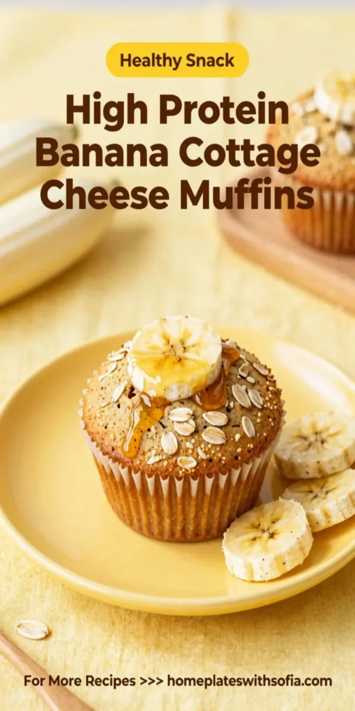 High Protein Banana Cottage Cheese Muffins