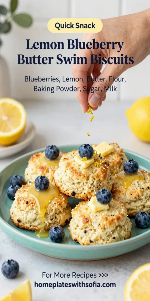 Lemon Blueberry Butter Swim Biscuits