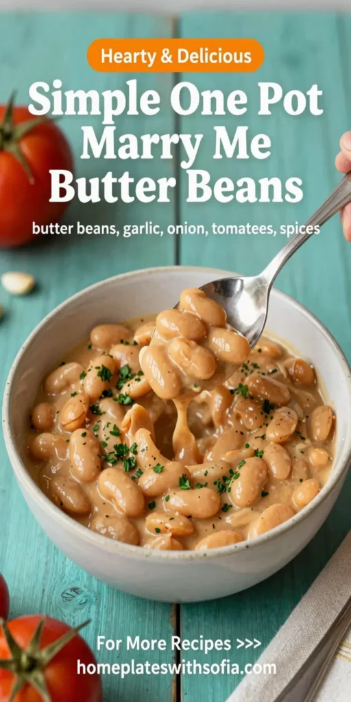 Simple One Pot Marry Me Butter Beans