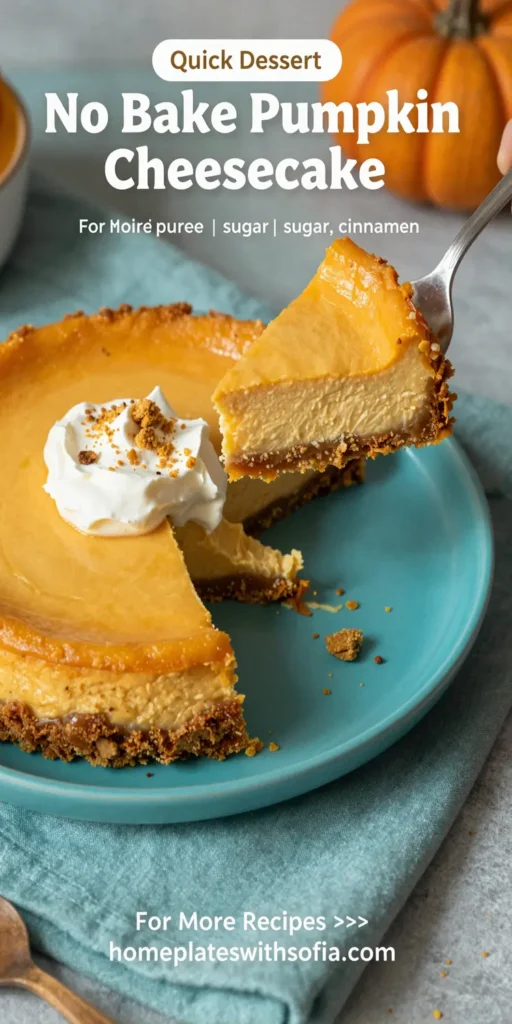 No Bake Pumpkin Cheesecake