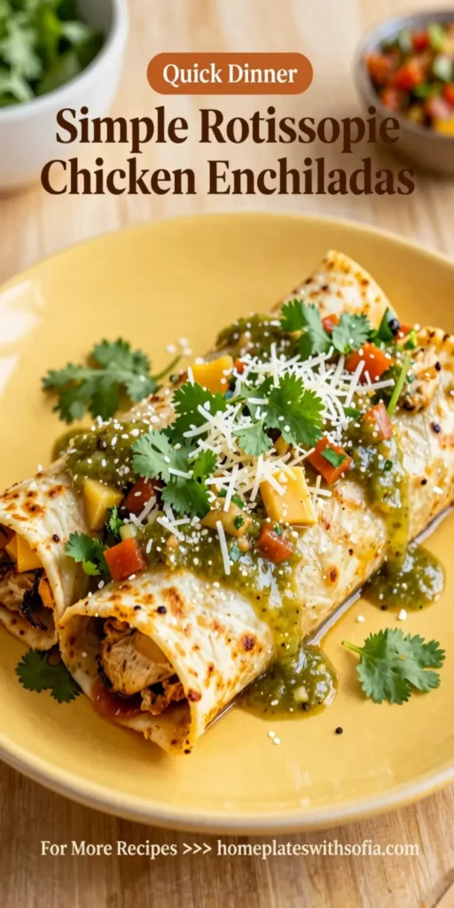 Simple Rotisserie Chicken Enchiladas