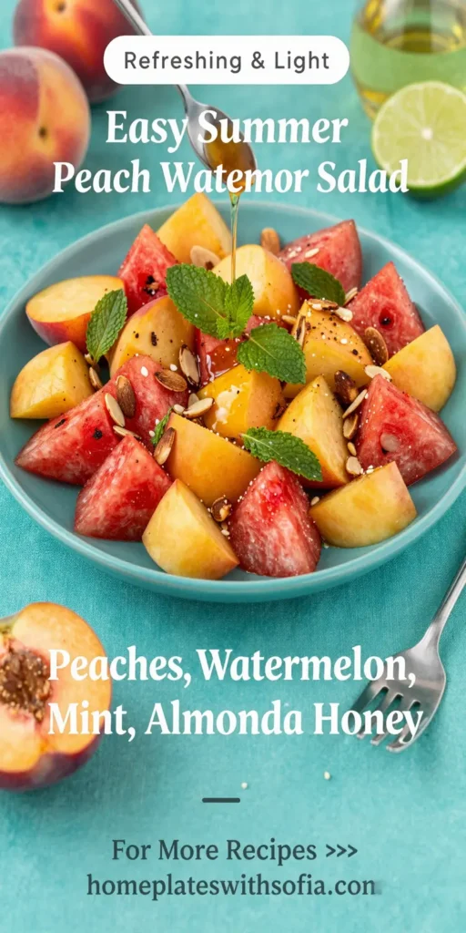 Easy Summer Peach Watermelon Salad