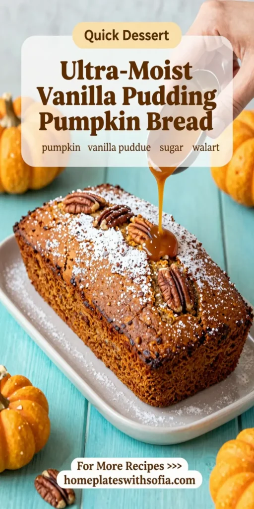 Ultra-Moist Vanilla Pudding Pumpkin Bread