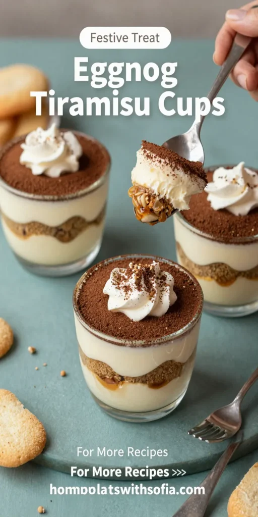 Eggnog Tiramisu Cups
