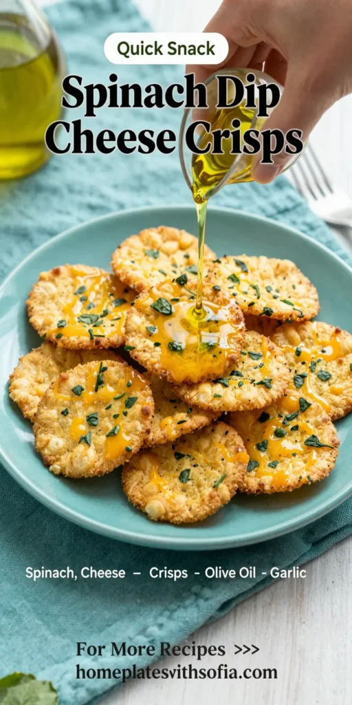 Spinach Dip Cheese Crisps
